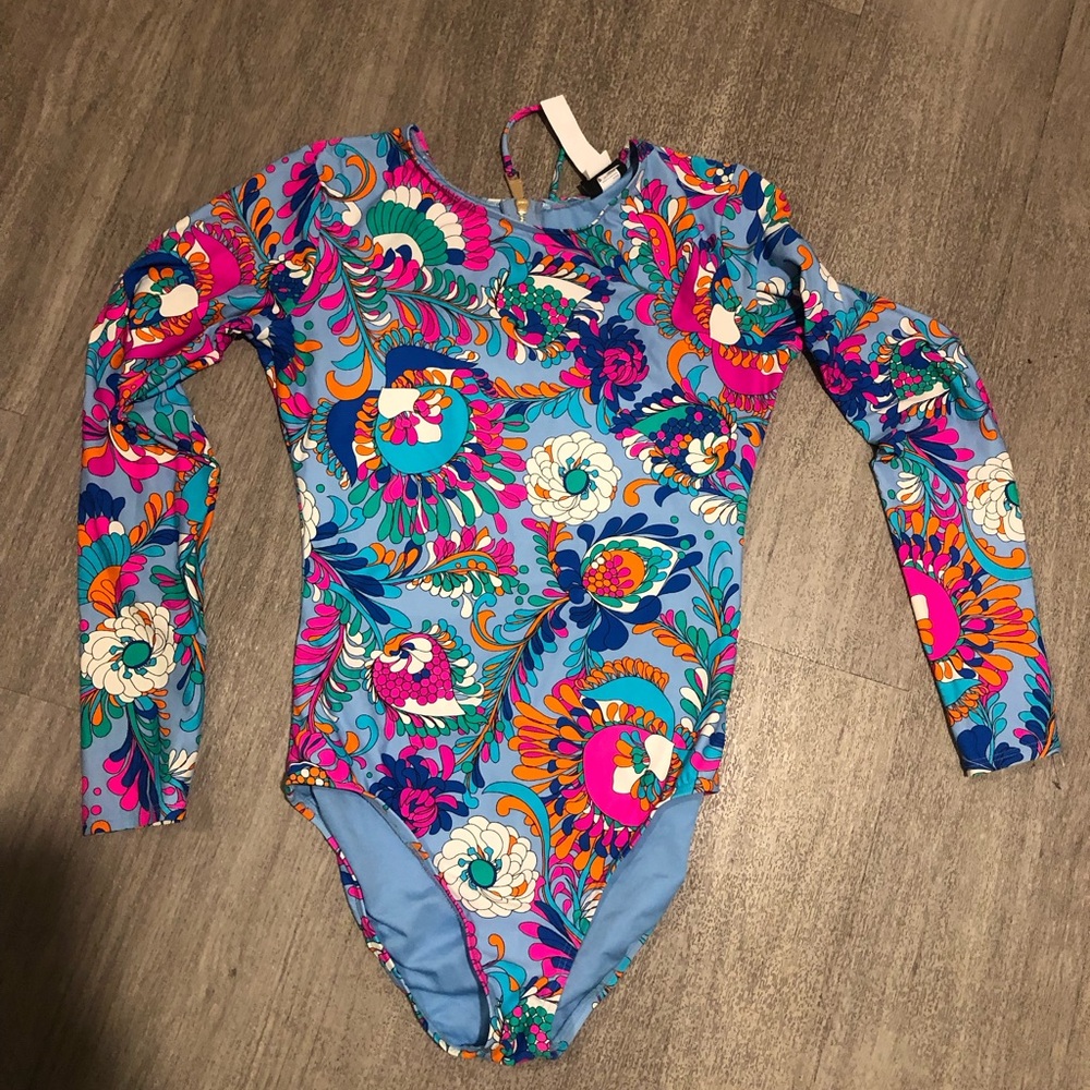 NWOT Kate Spade Colorful Floral Swimsuit M